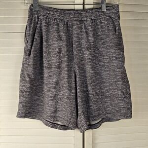 Lululemon Fractured Grid Duo Peri Purple Multi Pace Breaker Linerless Shorts Med